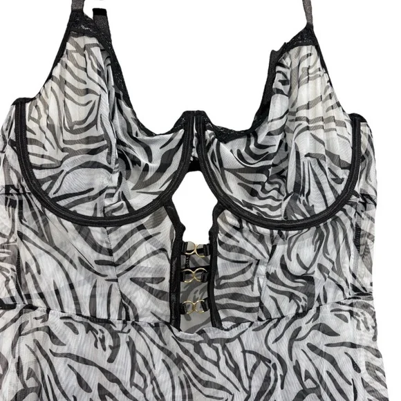 Sheer Lace Lingerie Babydoll Nightie Size 3XL Sexy Y2K - Picture 3 of 10